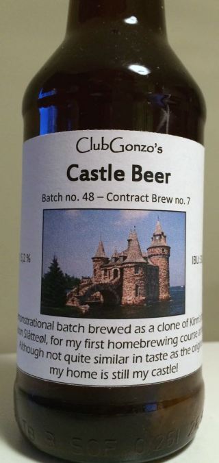 ClubGonzo's Castle Beer - Batch no 48 - Contract brew no 7.