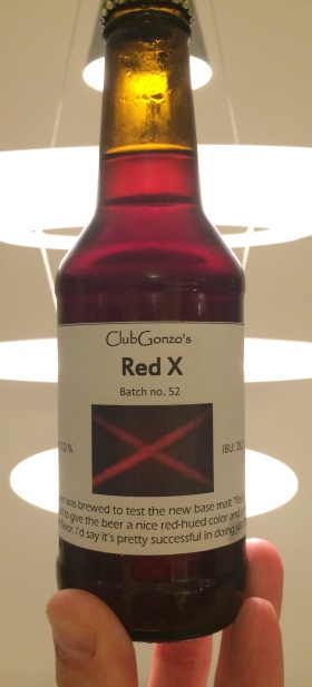 ClubGonzo's Red X, batch no. 52