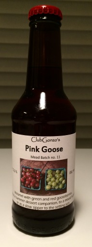 Pink Goose, ClubGonzo's 11th mead batch.